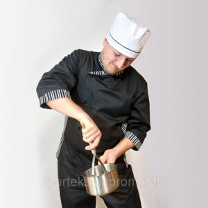 Кітель кухаря ФОРТЕ чоловічий, чорного кольору