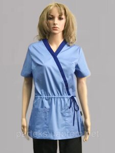 Кофта медична жіноча Вікторія синього кольору