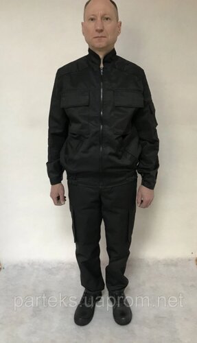 Костюм для охорони Омон, куртка і брюки чорного кольору