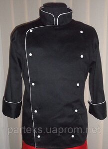 Куртка кухаря, чоловіча чорного кольору