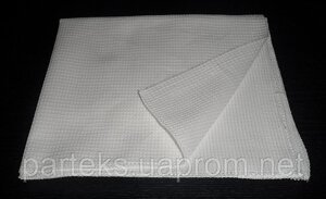 Рушник вафельний білий розмір 40х80 см краї оброблені оверлоком