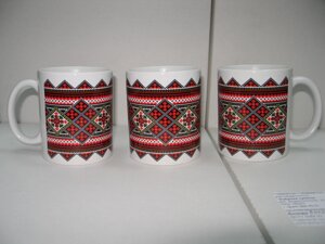 Чашка, український декоративний орнамент.