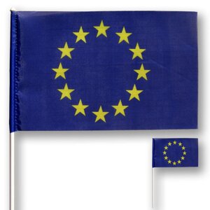 Прапорець (прапорець) євро, поліестер, 23 * 14 см.