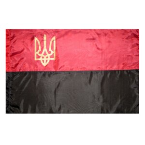Прапор ОУН-УПА, прапор ОУН-УПА, з гербом, поліестер, 150100 см.