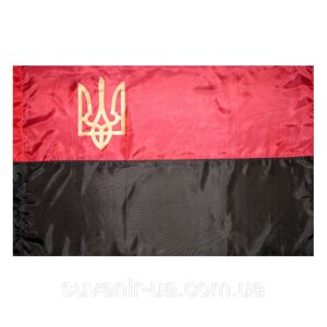 Прапор ОУН-УПА, прапор ОУН-УПА, з гербом, габардин, 150100 см.
