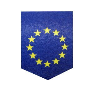 Магніт вимпел, магнит прапор Євросоюз, патріотична символіка, магніт український, магніти оптом