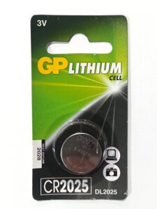 Батарейка GP дискова Lithium Button Cell 3.0V CR2025-U1 літієві (за 1шт)