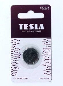 Батарейка літієва, кнопкова "TESLA batteries" CR 2025 ( CR 2025 / blister FOIL (1 шт.)