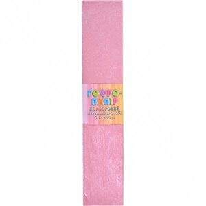 Папір кольоровий гофрований "Мандарин" 17г/м2 20%CPP-80-104 50*200см, 10шт. уп. рожевий перламутровий (за 1шт)