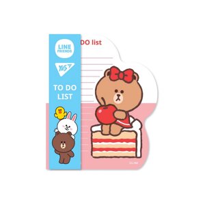 Папір для нотаток "YES" 170326 To Do Line Friends girl планшет з магнітом, блок 52 аркуша