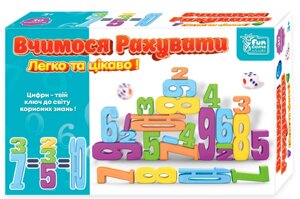 Гр Вчимося рахувати 44735 (24)4FUN Game Club", 30 елементів, кубик, в коробці