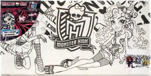 Полотно для малювання з контуром "Kite" 15*30см "Monster High" MH14-215K