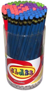 Олівець графітний з гумкою НВ "CLASS" Neon шестигранний, 119