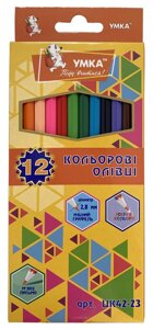 Олівці кольорові 12 кол. Умка" Колормікс шестигранні, ЦК42-23