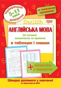 Книжка: Найкращий довідник. Англійська мова в таблицях і схемах. 5-11 класи