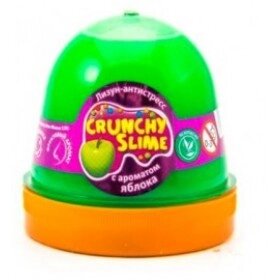 Лизун-антистрес TM Mr. Boo Crunchy slime Яблуко 120г.