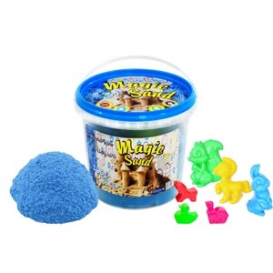 Magic sand блакитного кольору у відрі 1 кг