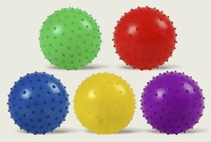 М'яч GM1710396 (120уп по 10шт) з шипами, гумовий 10см 35гр, 4 кольори (ціна за 1шт)