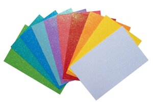 Набір фоамірану "Santi" 742687 ЕВА з глітером "Fashion colors", 10 кольорів, А4, товщина 1,7 мм.