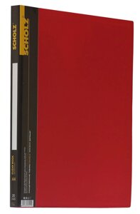 Папка на 20 файлів A4 "Scholz" 06501 дисплей-книга 600мкн червона