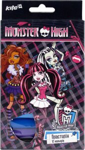 Пластилін 12 кол/200 г "Kite" Monster High м'який, MH14-086K