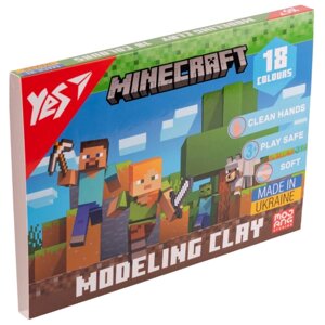 Пластилін 18 кол. 360 г "Yes" Minecraft, 540678
