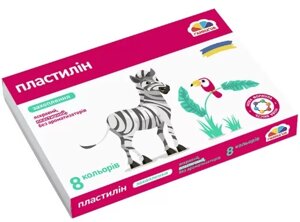Пластилін 8 кол/128 г "ГАММА'UAЗахоплення", 200310