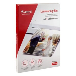 Плівка для ламінування 125 мкм, A4 "Axent" 2040-A (216x303мм) за 100 шт.)