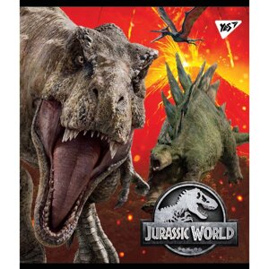 Зошит для записів А5/18 кл. YES "Jurassic world" Ірідіум+гібрід. виб. лак