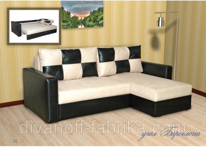 Кутовий диван-ліжко Барселона від компанії Інтернет-магазин "Фабрика Divanoff" - фото 1