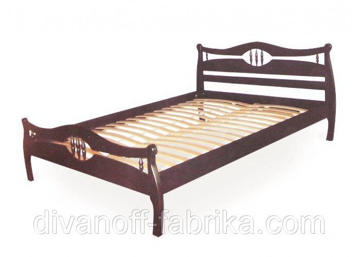Ліжко Корона-2 бук 120х200 від компанії Інтернет-магазин "Фабрика Divanoff" - фото 1
