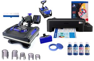 Термопрес INKSYSTEM SP Combo 11 38*38 см 11 в 1 і принтер Epson L121 з набором для сублімаційного друку