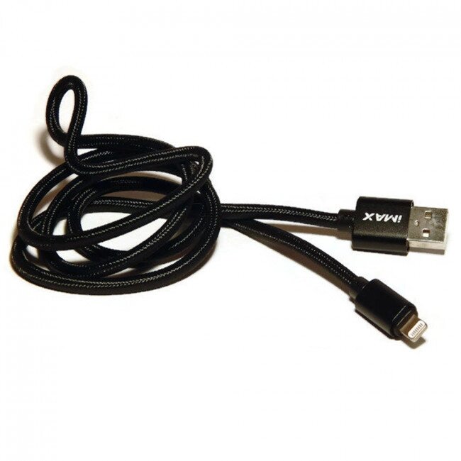 2-метровий кабель iMAX Usb cable lightning 3.0 black 2 m від компанії da1 - фото 1