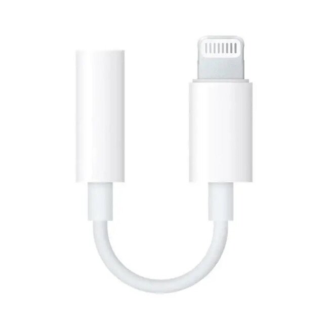 Адаптер Apple 3.5mm to Lightning (JBC-076A) перехідник білий від компанії da1 - фото 1