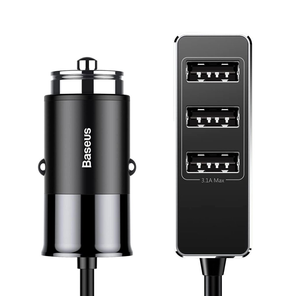 Адаптер автомобільний BASEUS Enjoy 4USB. 5.5A CCTON-0G від компанії da1 - фото 1