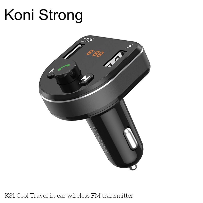 Адаптер автомобільний Koni Strong with Bluetooth FM Cool Travel KS1  2USB, 3.1A від компанії da1 - фото 1