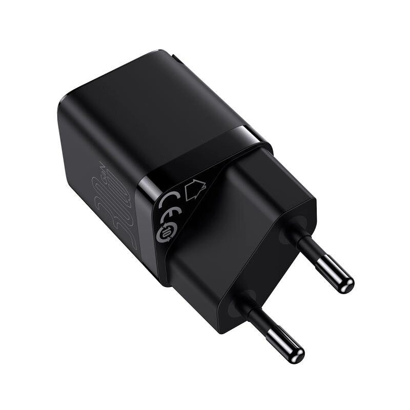 Адаптер-блок живлення мережевий Baseus GAN3 Fast Charger 30 W (CCGN010101) чорний від компанії da1 - фото 1