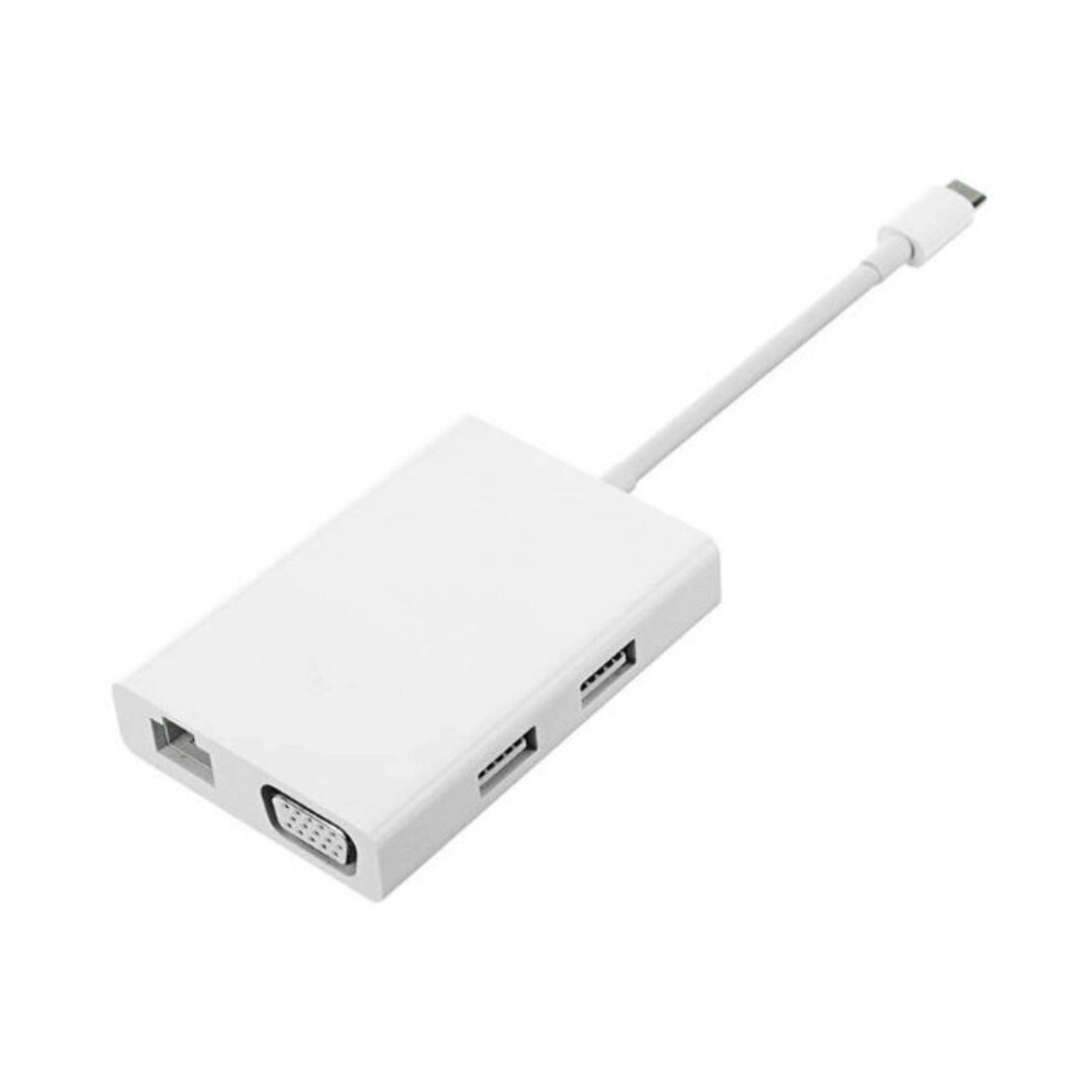 Адаптер хаб type-c Xiaomi на VGA Lan RJ-45 Usb multi-functional adapter від компанії da1 - фото 1