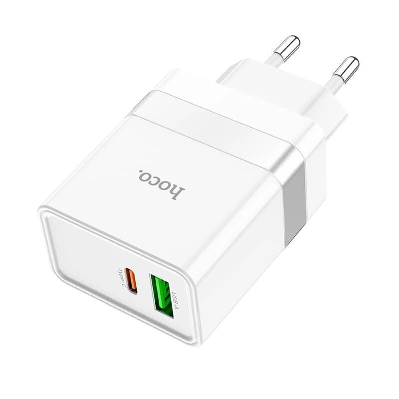 Адаптер мережевий HOCO Extension speed charger N21 1 USB + 1 Type-C 30 W від компанії da1 - фото 1