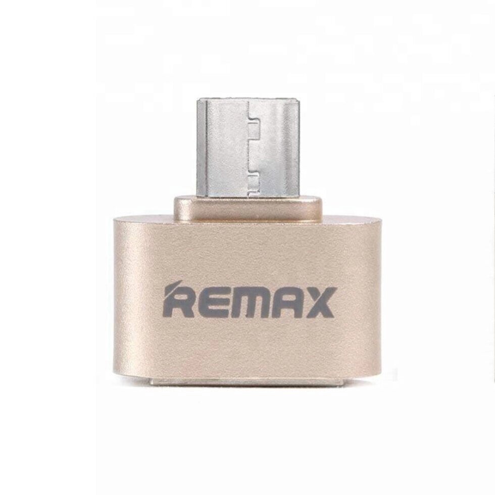 Адаптер Otg для MicroUSB роз'єм під'єднання до телефона флешок, мишок Remax метал від компанії da1 - фото 1