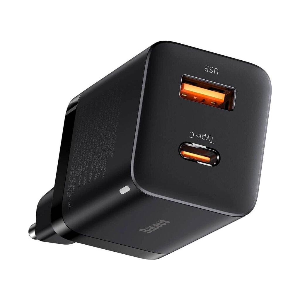 Адаптер сетевой BASEUS Super Si Pro Quick Charge |1USB/1Type-C, 30W/3A, PD/QC| (CCSUPP-E02) від компанії da1 - фото 1