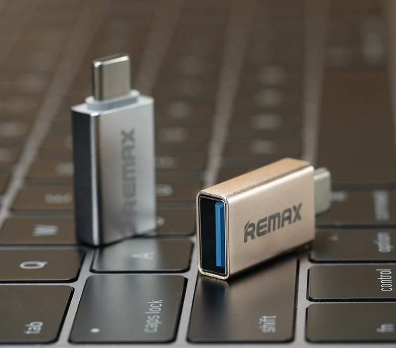 Адаптер Type C-USB 3.0 Remax RA-Otg1 Otg золотий від компанії da1 - фото 1