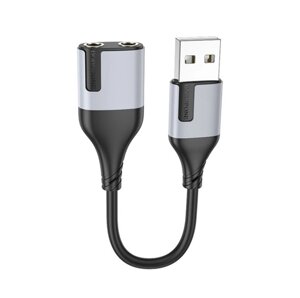 Адаптер — зовнішня звукова карта BOROFONE BV19 Creator перехідник USB to 3.5mm