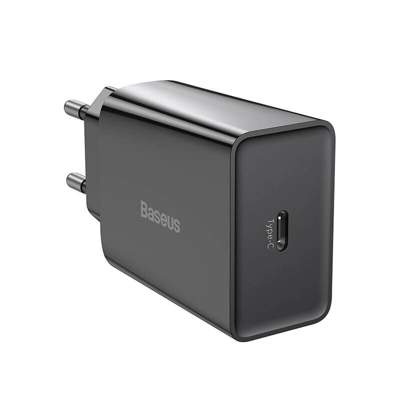 Адаптер живлення — зарядний блок BASEUS Speed Mini Quick Charger вихід 1Type-C 20 W (CCFS-SN01) від компанії da1 - фото 1