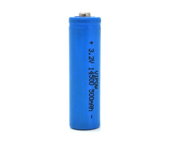 Аккумулятор Vipow IFR14500 Lifepo4 14500 500 mAh 3.2v від компанії da1 - фото 1