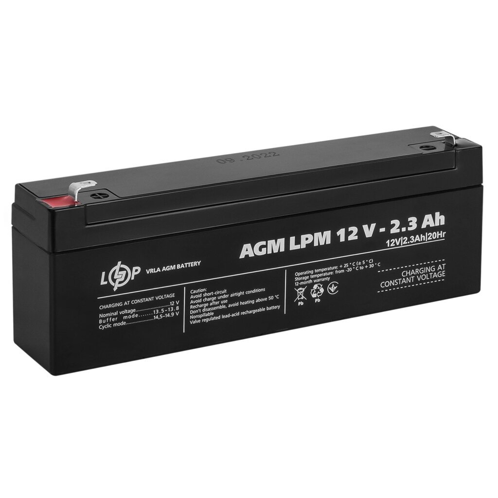 Акумулятор AGM LPM 12V - 2.3 Ah від компанії da1 - фото 1