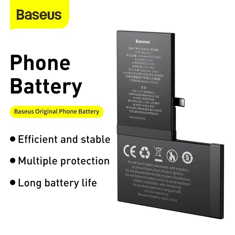 Акумулятор BASEUS Original Phone Battery 3174 mAh для iPhone XS Max (ACCB-AIPXM) від компанії da1 - фото 1