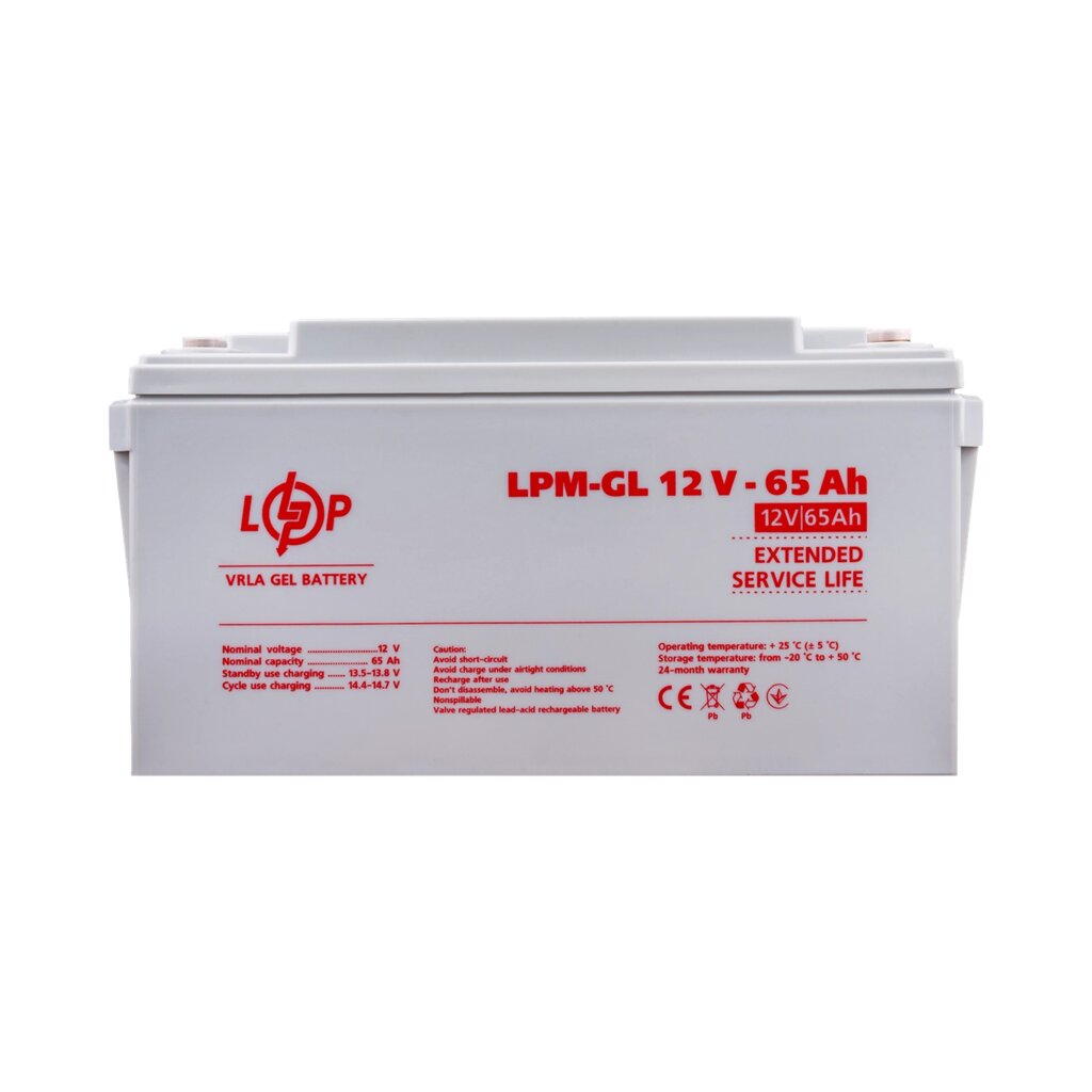 Акумулятор гелевий LPM-GL 12V - 65 Ah від компанії da1 - фото 1