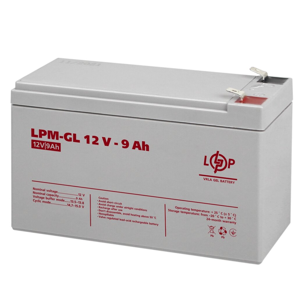 Акумулятор гелевий LPM-GL 12V - 9 Ah від компанії da1 - фото 1