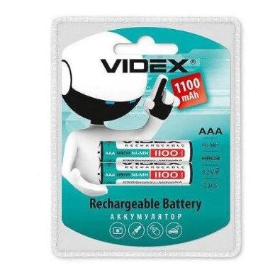 Акумулятор пальчиковий Videx AAA 1100mAh 2 шт./пач. від компанії da1 - фото 1